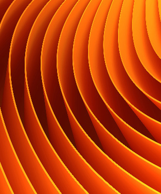 Tenda a rullo interna oscurante con motivo astrazione arancione