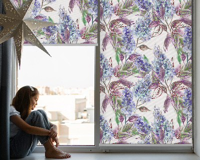 Tenda a rullo interna oscurante con fantasia a fiori estivi