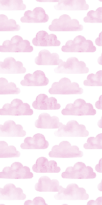 Tenda a rullo oscurante in tessuto con fantasia a nuvole rosa