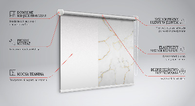 Tenda a rullo interna oscurante in marmo bianco
