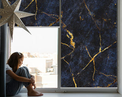 Tenda a rullo interna oscurante per finestra in colore blu navy marmo