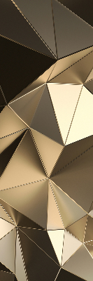 Tenda a rullo oscurante per finestra con fantasia a triangoli color oro