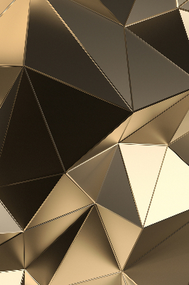 Tenda a rullo oscurante per finestra con fantasia a triangoli color oro