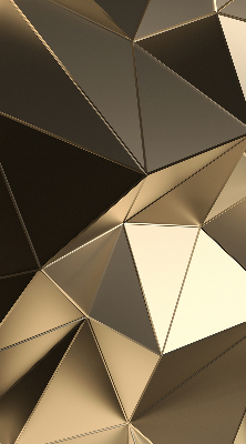 Tenda a rullo oscurante per finestra con fantasia a triangoli color oro