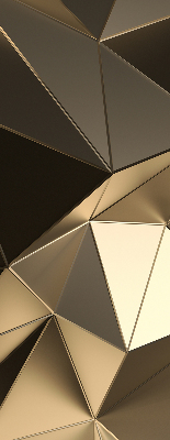 Tenda a rullo oscurante per finestra con fantasia a triangoli color oro