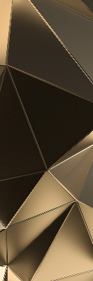 Tenda a rullo oscurante per finestra con fantasia a triangoli color oro