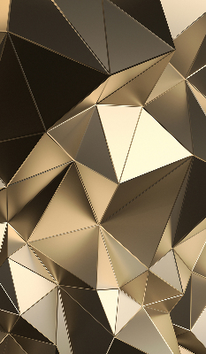 Tenda a rullo oscurante per finestra con fantasia a triangoli color oro