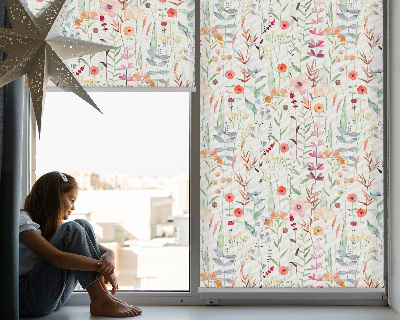 Tenda a rullo interna oscurante con fantasia a fiori colorati