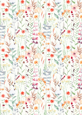 Tenda a rullo interna oscurante con fantasia a fiori colorati