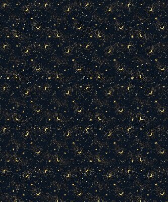 Tenda a rullo interna oscurante con motivo luna e stelle