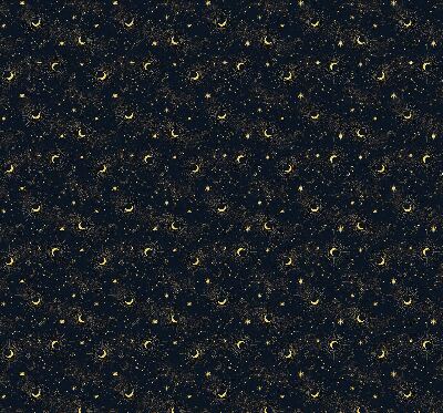 Tenda a rullo interna oscurante con motivo luna e stelle