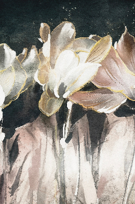 Tenda a rullo oscurante per finestra con decorazione a fiori dipinti