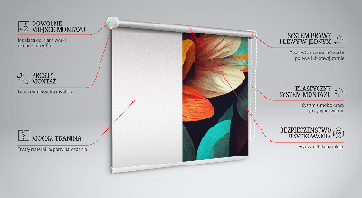 Tenda a rullo interna oscurante con stampa di fiori in astratto