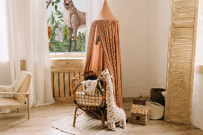 Tenda a rullo interna oscurante con fantasia di animali della foresta
