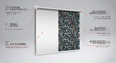 Tenda a rullo oscurante per finestra con motivo a viti fiorite