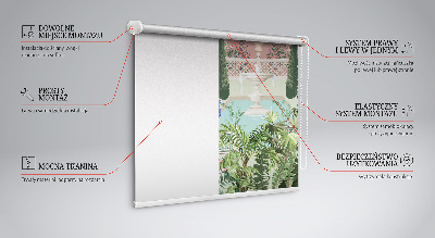 Tenda a rullo oscurante interna modello palazzo con giardino