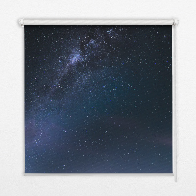 Tenda a rullo oscurante per finestra con motivo a cielo stellato