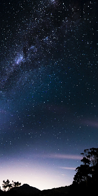 Tenda a rullo oscurante per finestra con motivo a cielo stellato