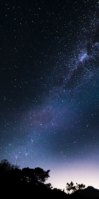 Tenda a rullo oscurante per finestra con motivo a cielo stellato