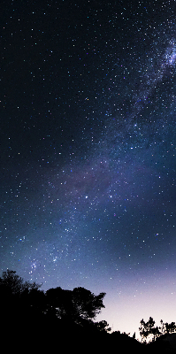 Tenda a rullo oscurante per finestra con motivo a cielo stellato