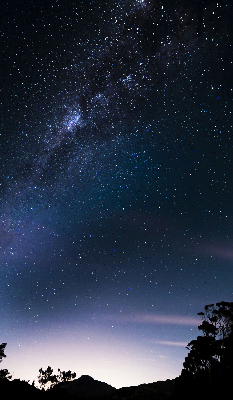 Tenda a rullo oscurante per finestra con motivo a cielo stellato