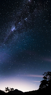 Tenda a rullo oscurante per finestra con motivo a cielo stellato