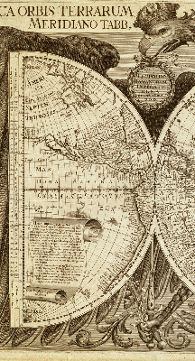 Tenda a rullo oscurante con stampa di una vecchia mappa del mondo per finestra