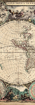 Tenda a rullo oscurante con stampa di una mappa del mondo