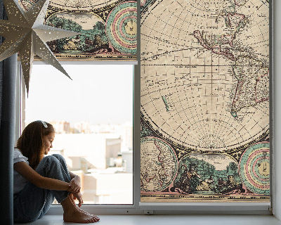 Tenda a rullo oscurante con stampa di una mappa del mondo
