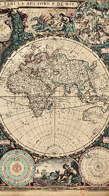 Tenda a rullo oscurante con stampa di una mappa del mondo
