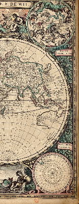 Tenda a rullo oscurante con stampa di una mappa del mondo