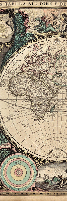 Tenda a rullo oscurante con stampa di una mappa del mondo