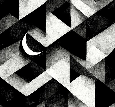 Tenda a rullo interna oscurante con motivo a triangoli astratti