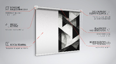 Tenda a rullo interna oscurante con motivo a triangoli astratti