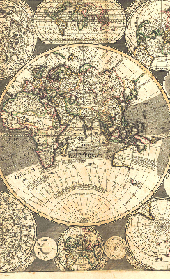 Tenda a rullo interna oscurante con stampa di una mappa del mondo