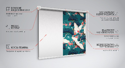 Tenda a rullo oscurante per porta finestra modello uno stormo di gru