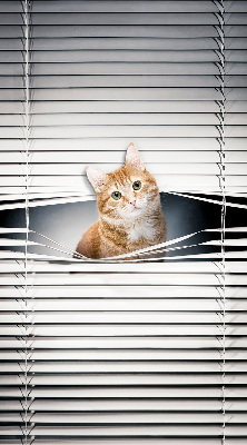 Tenda a rullo oscurante per porta finestra modello gatto rosso
