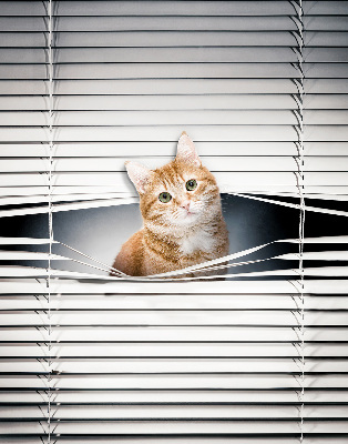 Tenda a rullo oscurante per porta finestra modello gatto rosso