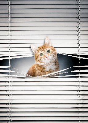 Tenda a rullo oscurante per porta finestra modello gatto rosso