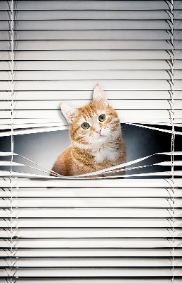 Tenda a rullo oscurante per porta finestra modello gatto rosso