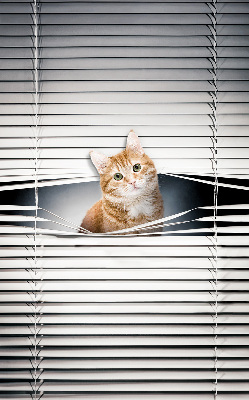 Tenda a rullo oscurante per porta finestra modello gatto rosso