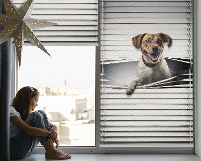 Tenda a rullo oscurante in tessuto modello Cane