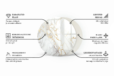 Tavolo piano vetro con stampa Il fascino del legno naturale