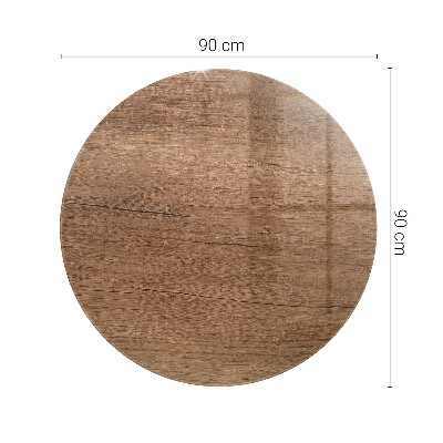 Tavolo piano vetro con stampa Il fascino del legno naturale