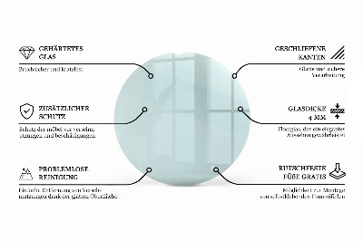 Tavolo piano vetro rotondo trasparente