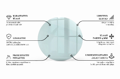 Tavolo piano vetro rotondo Transparente