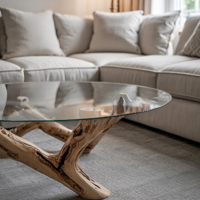 Tavolo piano vetro rotondo trasparente