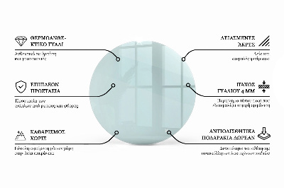 Tavolo piano vetro rotondo Transparente