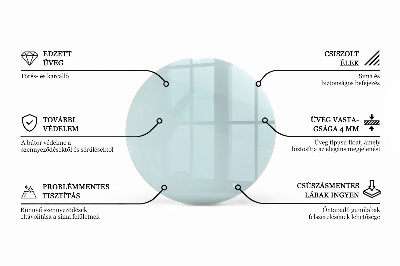 Tavolo piano vetro rotondo trasparente