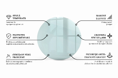 Tavolo piano vetro rotondo trasparente